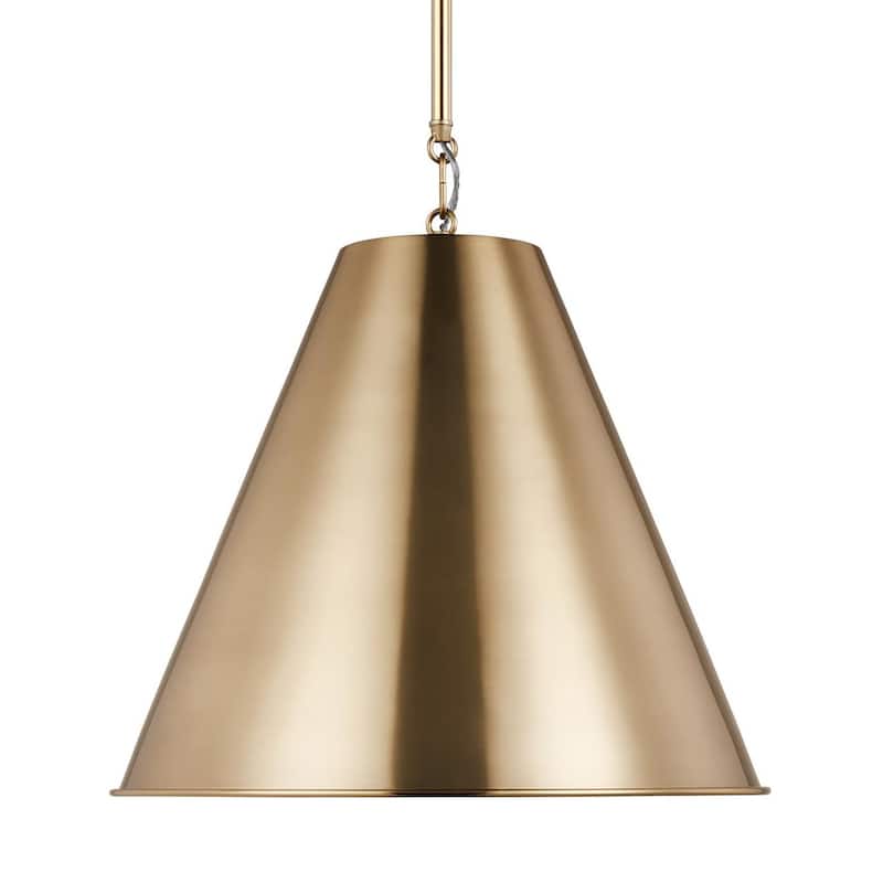 Bellevue Sarthe 15" Wide Pendant - Satin Brass
