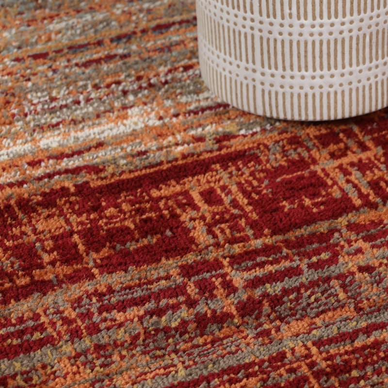 Rustic Farmhouse Striped Indoor Runner or Area Rug by Superior