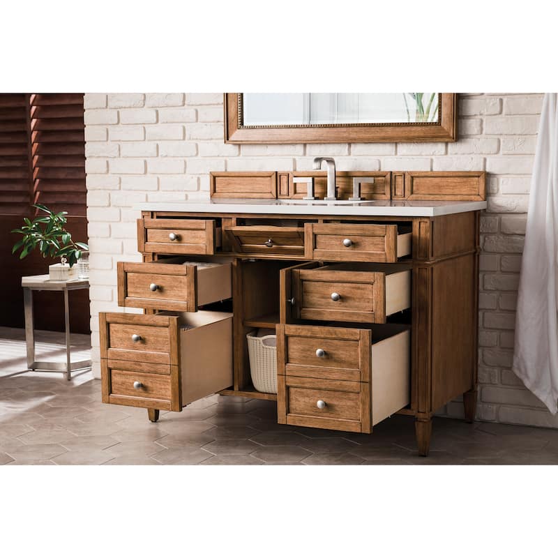 James Martin Vanities Brittany 48" Single Vanity, Saddle Brown