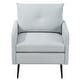 preview thumbnail 19 of 28, 23.6 Inch Seat Wide Chenille Accent Chair - Metal Black Legs Hold 300lbs