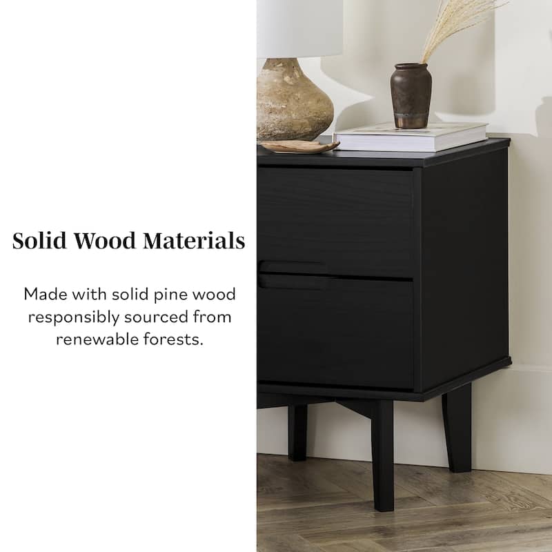 Middlebrook Mid-Century Solid Wood 2-Drawer Nightstand, Set of 2