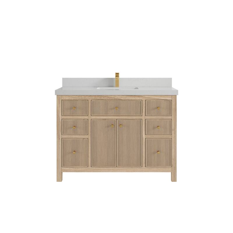 Willow Collections 48 in. W x 22 in. D Sonoma Teak Single Sink Bathroom Vanity with Countertop
