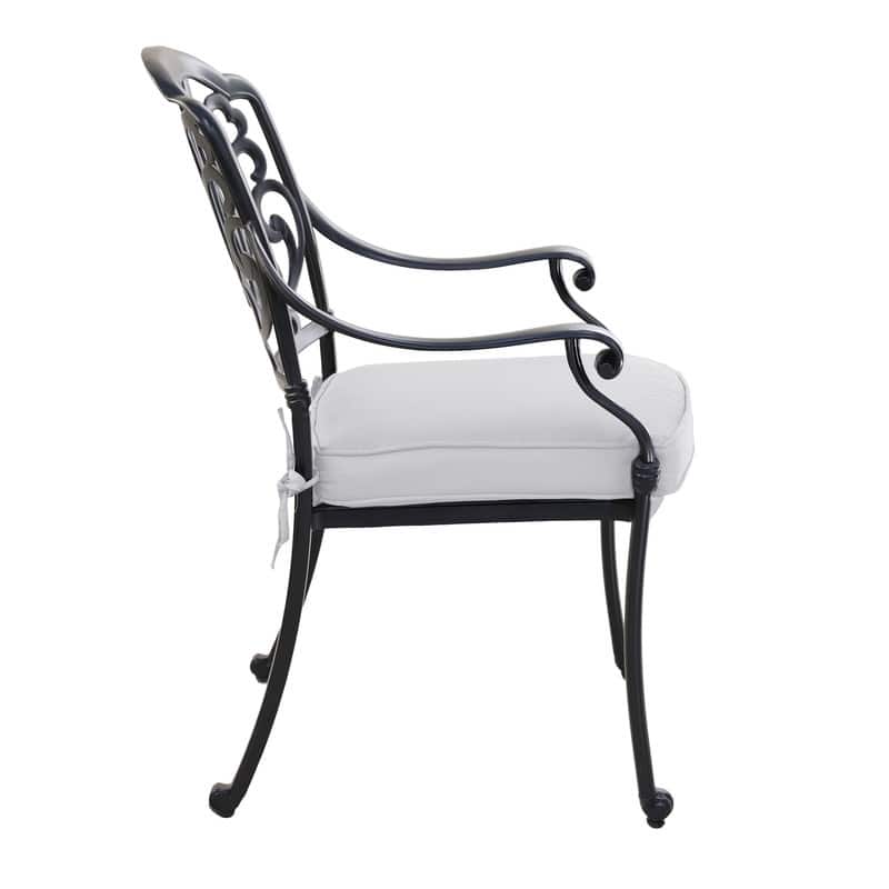 Saybrook Powder-coated Aluminum Arm Chair with Cushion, Set of 2