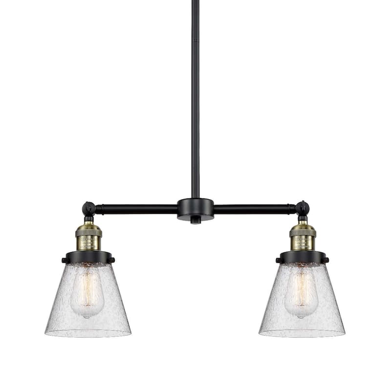 Innovations Lighting Small Cone 2 Light 21" Wide Linear Chandelier