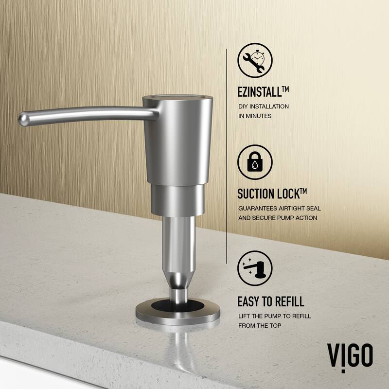 VIGO 10 oz. 1.5" W Kitchen Soap Dispenser