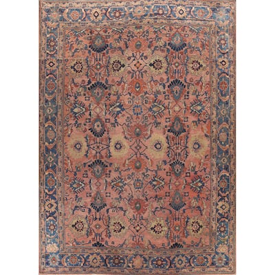 Pre-1900 Antique Sultanabad Ziegler Persian Wool Area Rug Hand-knotted - 10'2" x 12'2"