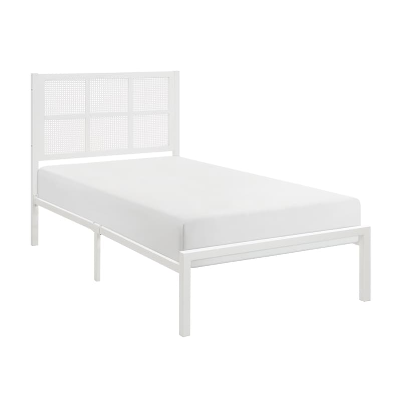 Louise Platform Bed, Twin - White
