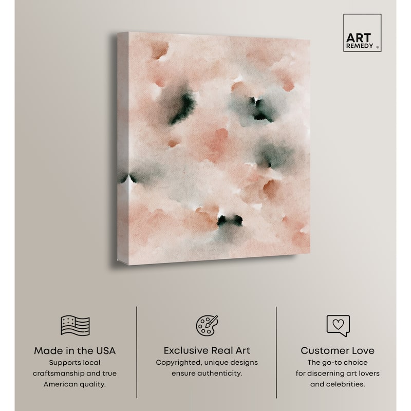 Art Remedy Smore'S Marshmallows Gallery Wrapped Watercolor Boho Abstracts