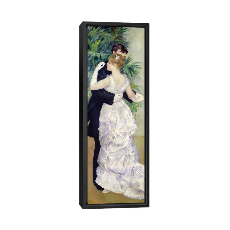 iCanvas "Dance in the City, 1883 " by Pierre-Auguste Renoir Framed Canvas Print - 48x16 - Black