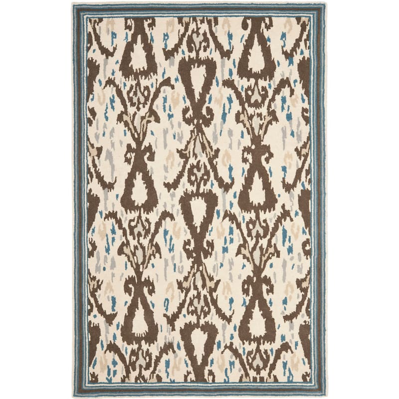 Martha Stewart by SAFAVIEH Ikat Pendant Wool Rug - 5' x 8' - Mariner