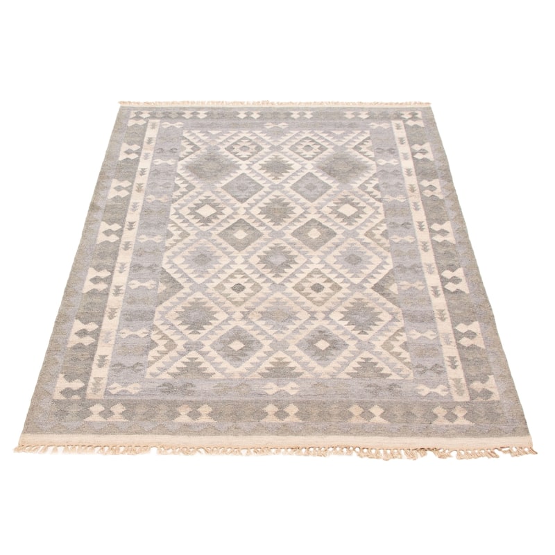 Ankara Grey Kilim 5'3" x 7'6" - 5'3 x 7'6