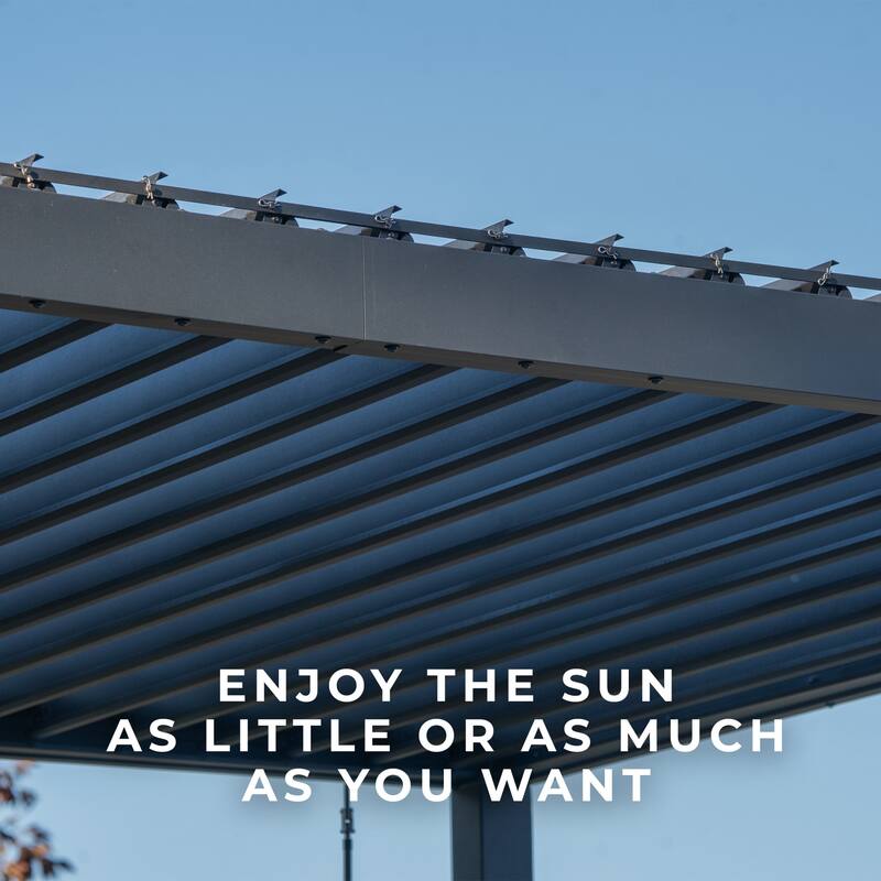 Backyard Discovery Sarasota 10'x10' Galvanized Steel Louvered Pergola