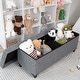 preview thumbnail 6 of 22, Fabric Upholstered Storage Ottoman, Bench for Entryway, Bedroom, Closet