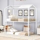 preview thumbnail 12 of 21, Twin Over Twin Bunk Bed White