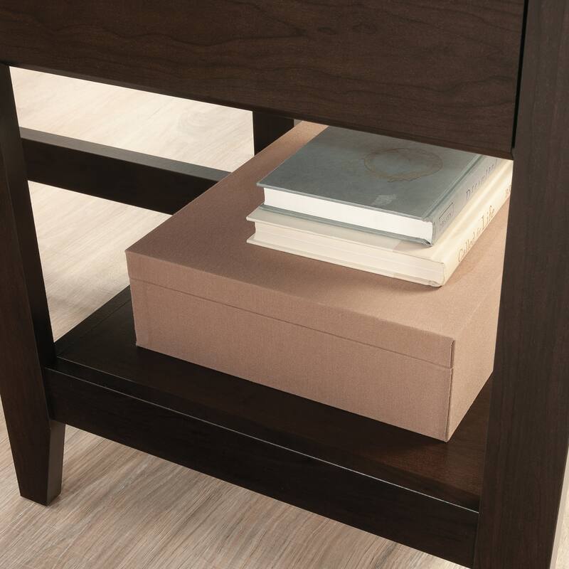 Wood L-Shaped Desk with Durable Surface, Brown