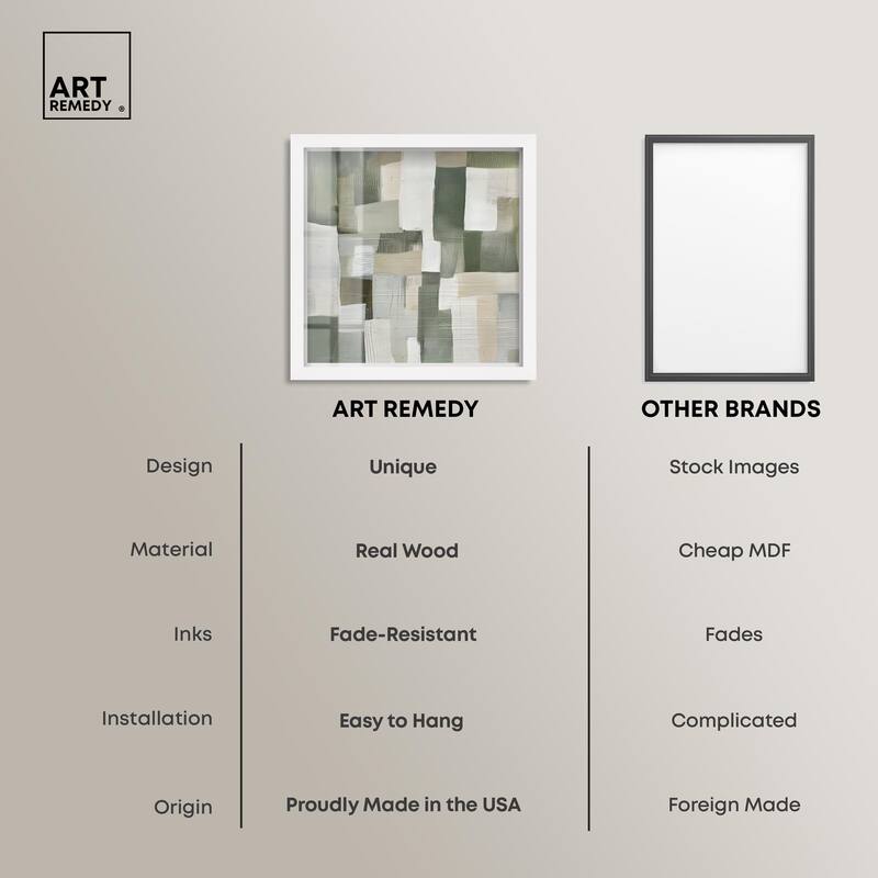 Pale Jade Green I Shadowbox by Art Remedy