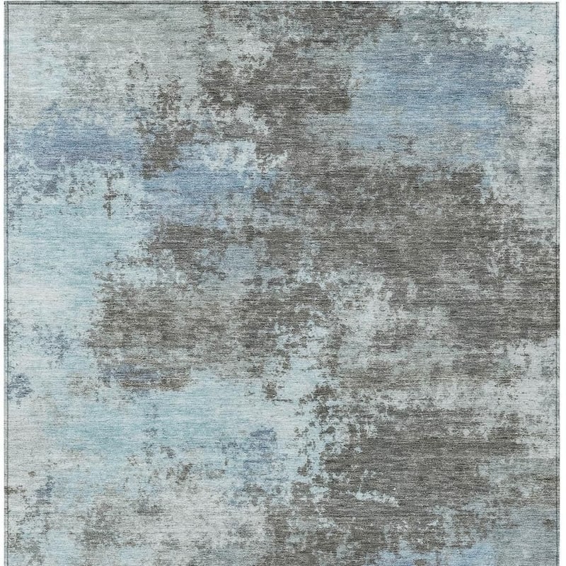 HomeRoots Abstract Transitional Rectangle Outdoor Rug