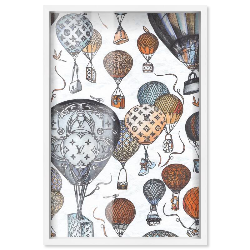 Doll Memories - Fashion Balloons Shadowbox by Art Remedy - White - 30" x 45"