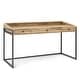 Thumbnail 27, WYNDENHALL Brinkley SOLID ACACIA WOOD Modern Industrial 60 inch Wide Writing Office Desk. Changes active main hero.
