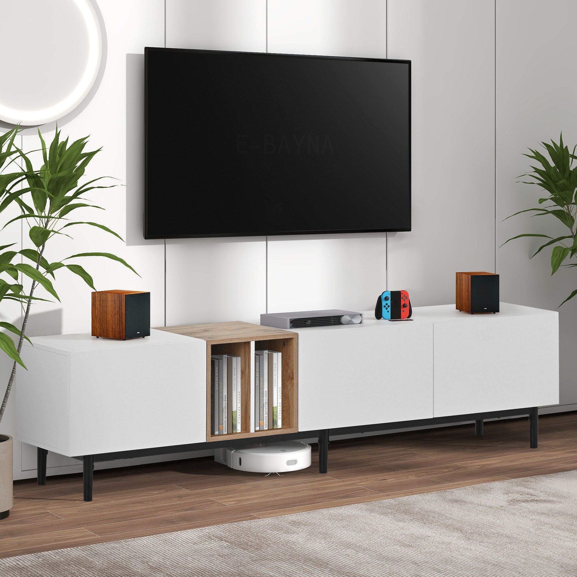 Elegant white hot sale tv stand