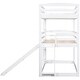 preview thumbnail 5 of 4, White Twin Pine Triple Bunk Bed with Ladders, Slide, Adjustable