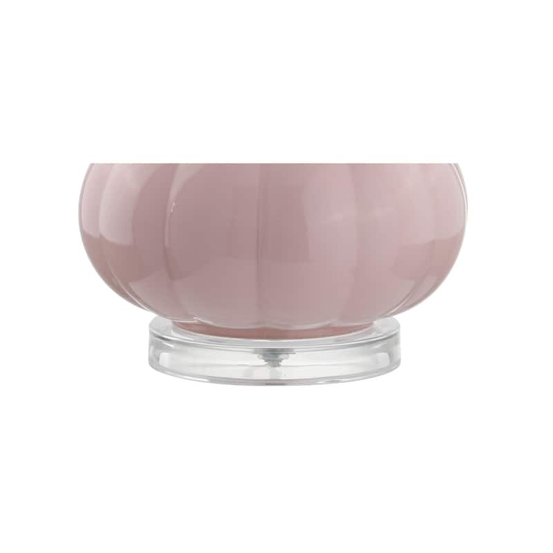 Diamante 28.5" Glass Teardrop LED Table Lamp, Pink (Set of 2) by JONATHAN Y