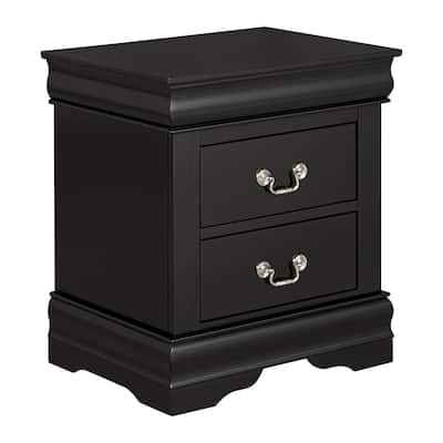 Modern Black 2 - Drawer Nightstand