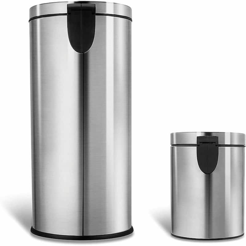 NINESTARS CB-SOT-30-1/5-1 Step-on Trash Can (8 & 1.3-gal) Combo