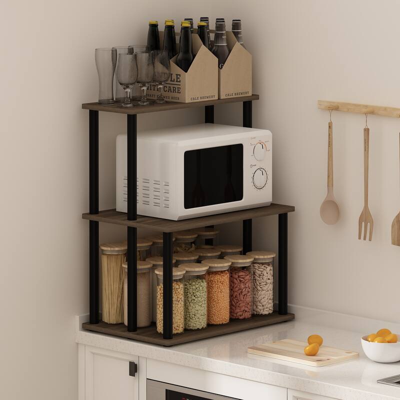 Furinno Turn-N-Tube 3-Tier Toolless Kitchen Storage Shelf