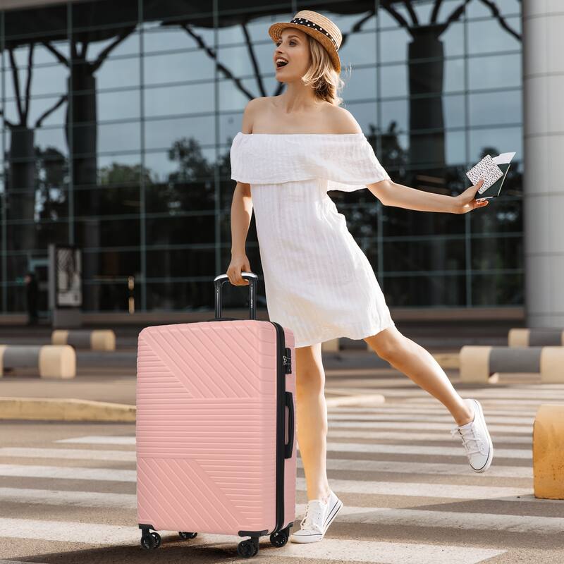 3 Piece Hardshell Luggage Spinner 8 Wheels Suitcase Sets (20"24"28")