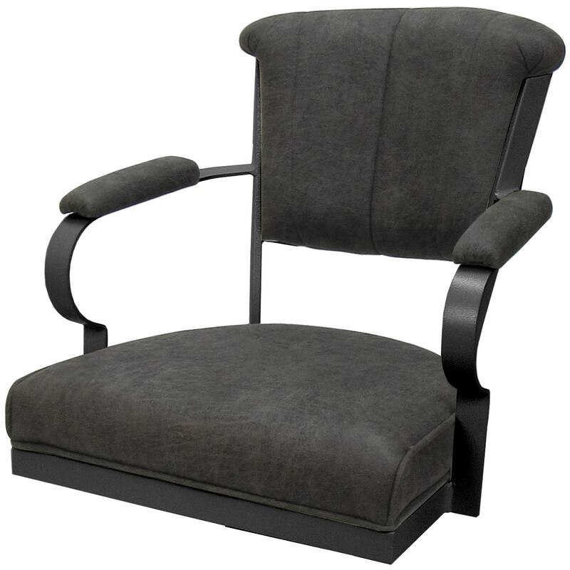 Miami Swivel Metal Caster Chair on Reading Base - 18" High Seat