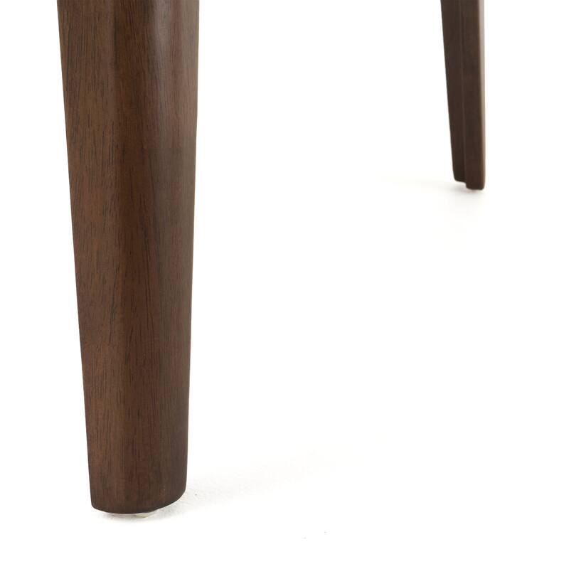 5-Piece Solid Wood Dining Table Set with 4 Upholstered Chairs