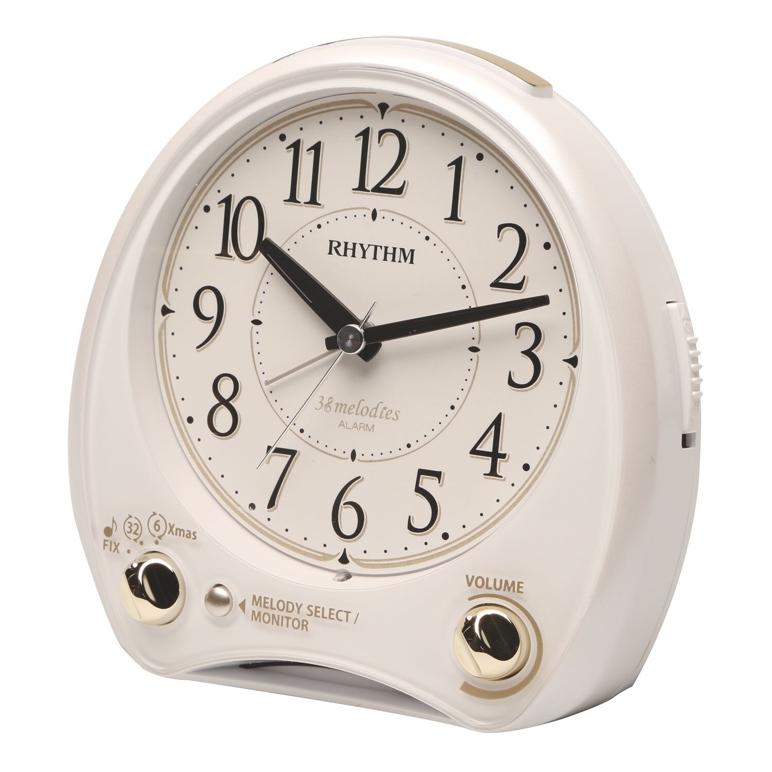 Shop Rhythm Usa 38 Melody Alarm Clock Battery Operated Quartz