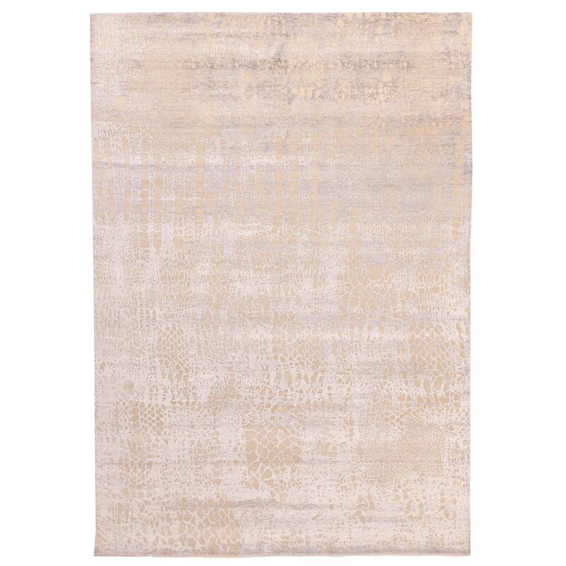 ECARPETGALLERY Hand-knotted Legacy Silver Silk, Wool Rug - 8'9 x 12'3