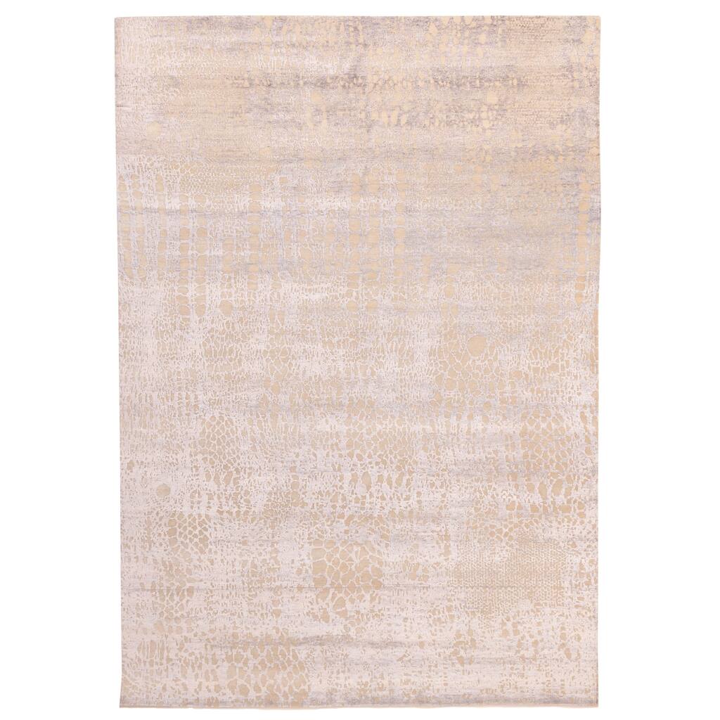 ECARPETGALLERY Hand-knotted Legacy Silver Silk, Wool Rug - 8'9 x 12'3