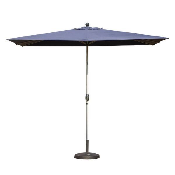 slide 2 of 9, Rectangle Patio Umbrella with Crank Lift and Tilt Function (Base not included) Navy Blue