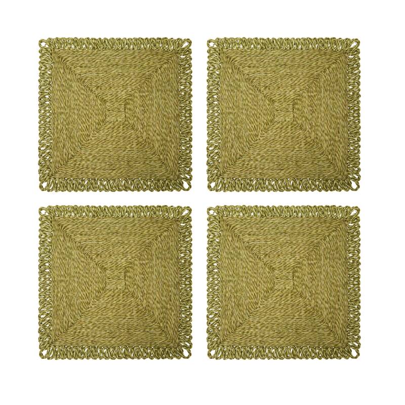 Caravan Loopy Square Place Mat - Set of 4 - 14" - 14 x 14