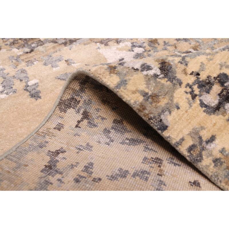 ECARPETGALLERY Hand-knotted Legacy Beige Silk, Wool Rug - 2'7 x 9'6