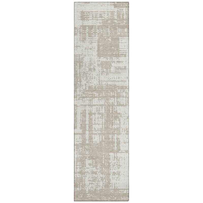 Machine Washable Indoor/ Outdoor Chantille Solid Abstract Rug