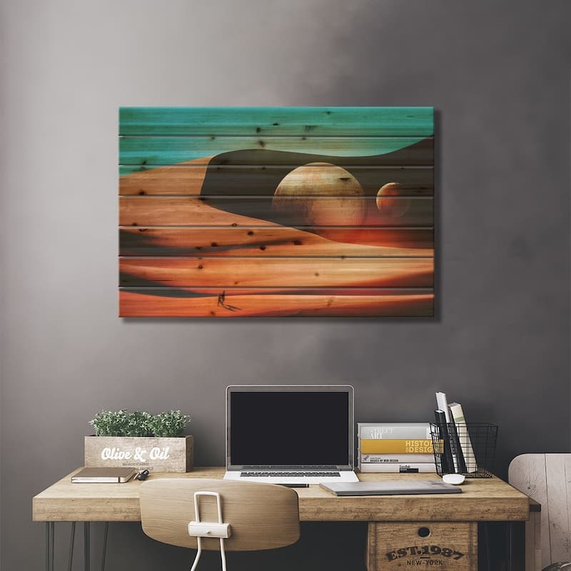 The Only Moment We Were Alone Print On Wood by Fran Rodriguez - Multi-Color