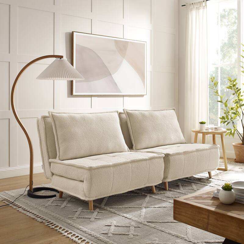 Art Leon Folding Convertible Futon Sleeper Sofa Chair (Set of 2)