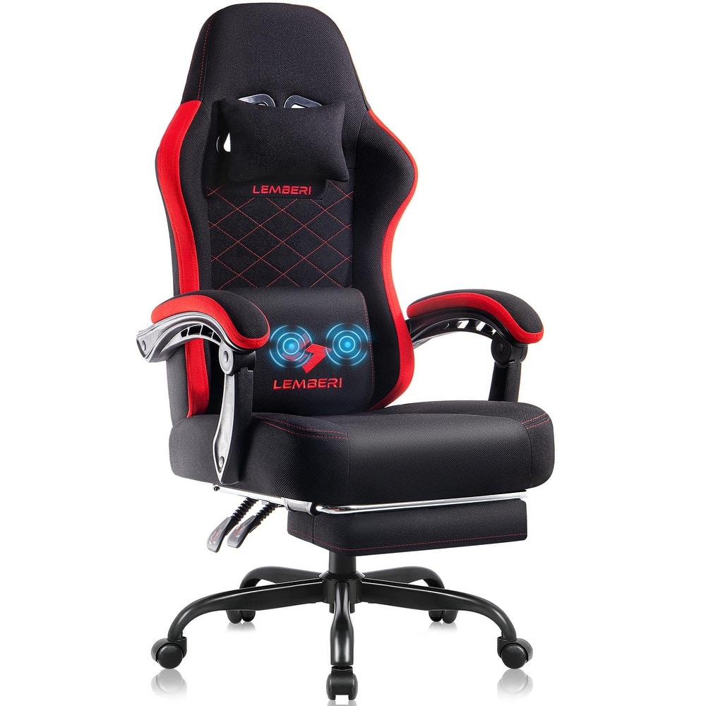 Bossin Gaming Chairs with Footrest, Big and Tall Chair 350lb Capacity, Racing Style Computer Chair with Ergonomic Lumbar Support