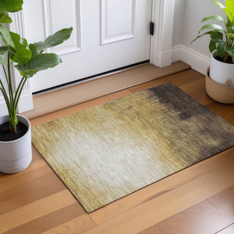 Machine Washable Indoor/ Outdoor Modern Dawn Chantille Rug