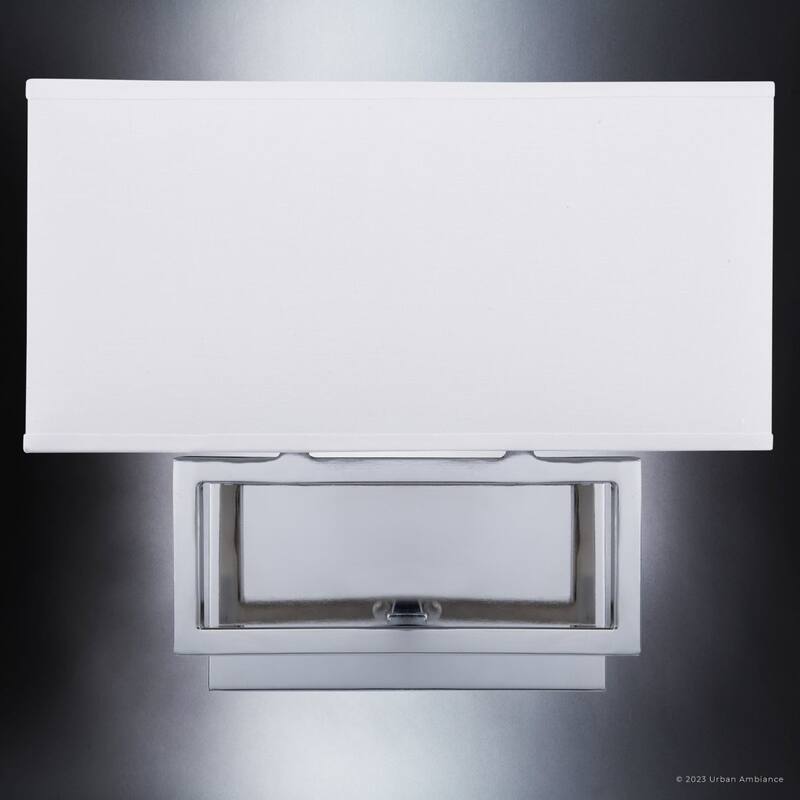 Luxury New-Traditional Wall Sconce, 10H x 12W, with Minimalist Style, Brushed Nickel, BWB2144 by Urban Ambiance