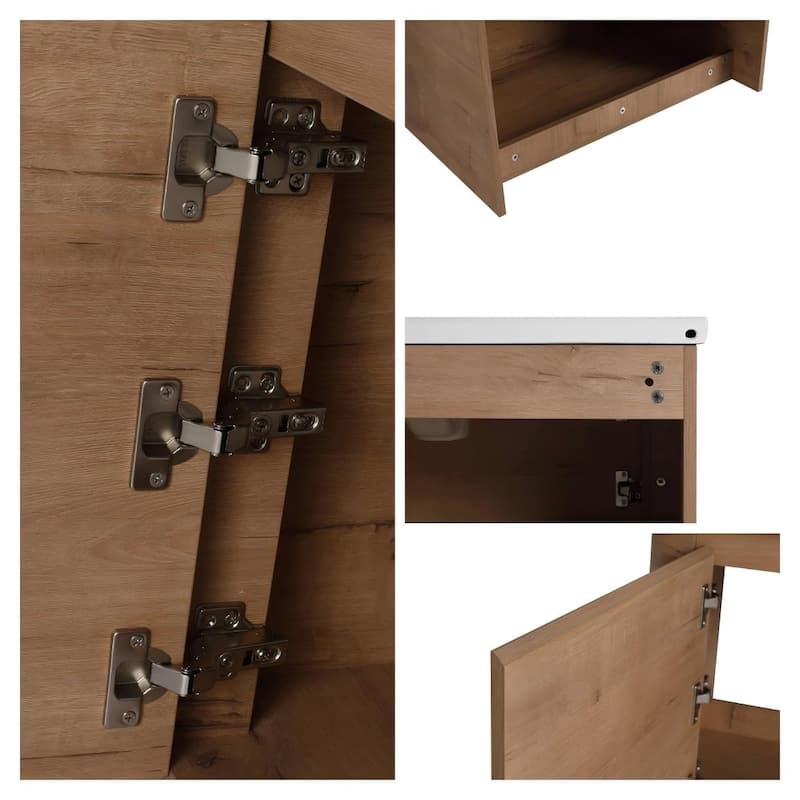 Bathroom Vanity With Sink In 24/28/36/40/60/68 Inch, Floating Bathroom Vanity With Soft Close Door