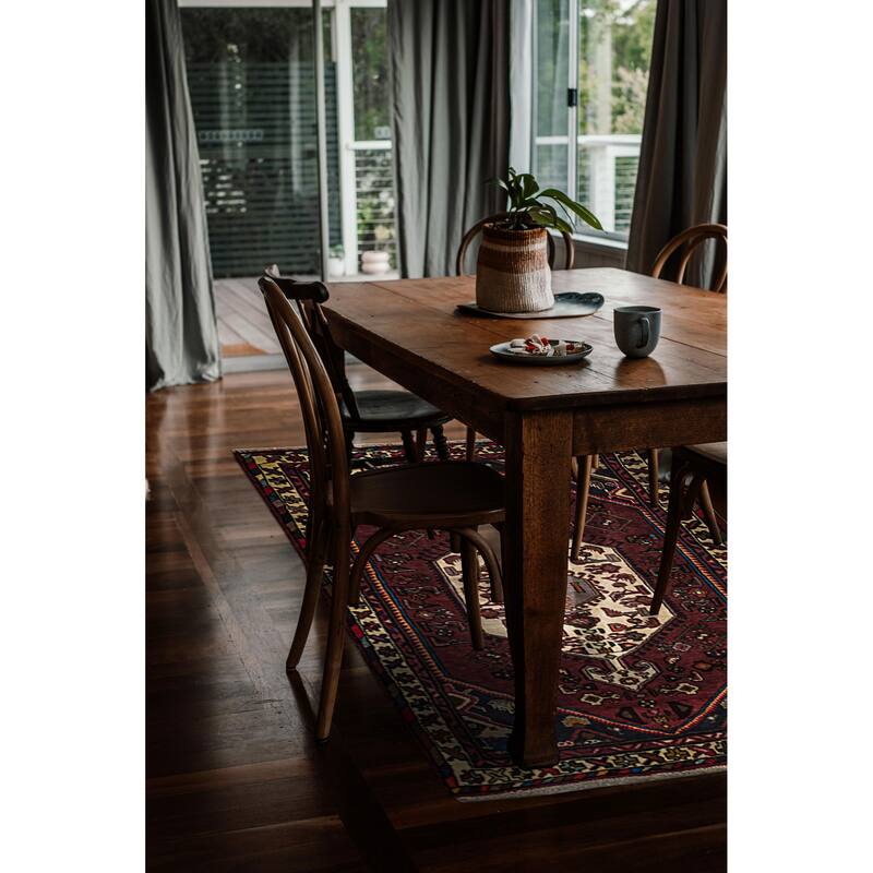 ECARPETGALLERY Hand-knotted Anadol Dark Red Wool Rug - 3'3 x 4'8