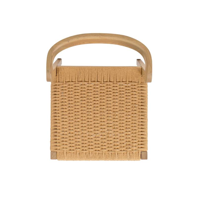 Jennifer Taylor Home Capri Woven Seat Oak Wood Dining Chair