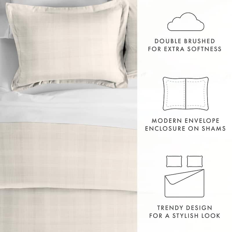 Becky Cameron Oversized Thatch 3-piece Patterned Duvet Cover Set