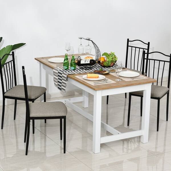Shop Homcom Expandable Folding Kitchen Dining Table With Elegant