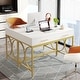 preview thumbnail 6 of 6, 41" Computer Desk with Two Drawers, Modern Study Writing Desk with Storage